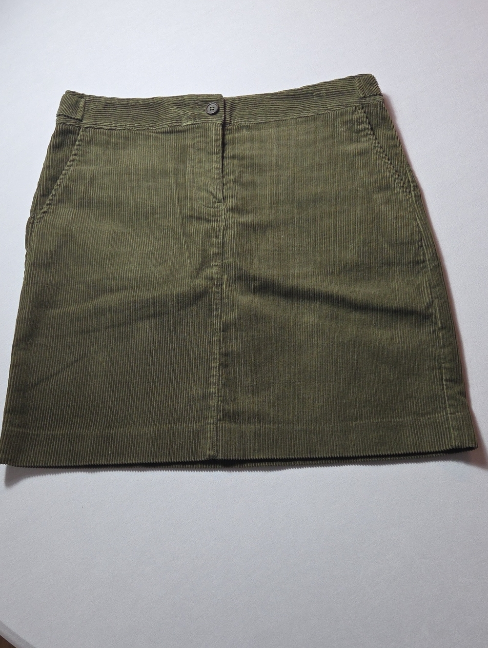 Talbots Green Corduroy Mini Skirt Size 6